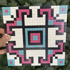 Motif floral - Mosaïque de briques