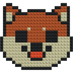 Renard mignon - Mosaïque de briques