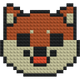 Renard mignon - Mosaïque de briques
