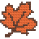 Feuille d’automne - Mosaïque de briques