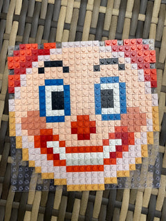 Clown mosaïque de briques