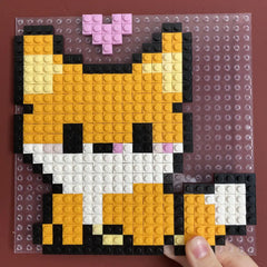 Renard mosaïque de briques