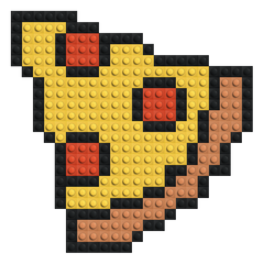 Part de pizza - Mosaïque de briques