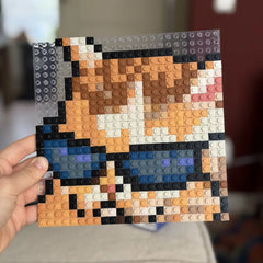 Chat mème - Mosaïque de briques
