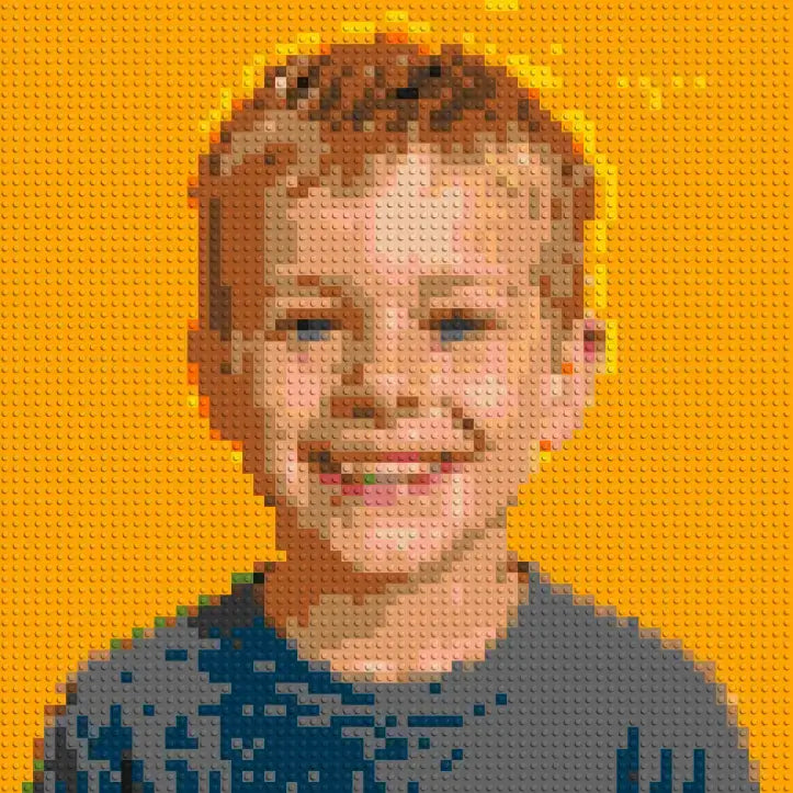 Aperçu d’une mosaïque photo personnalisée d’un enfant au petit format carré