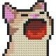 Chat mème - Mosaïque de briques