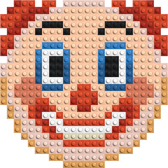 Clown mosaïque de briques