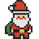 Père Noël - Mosaïque de briques