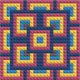 Labyrinthe électrique - Art mosaïque briques