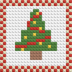 Sapin de Noël - Mosaïque de briques