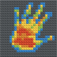 Main thermique - Mosaïque de briques