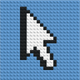 Curseur blanc - Mosaïque de briques
