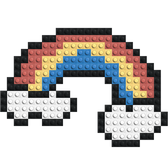 Arc-en-ciel - Mosaïque de briques