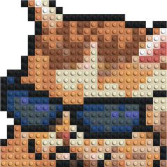 Chat mème - Mosaïque de briques
