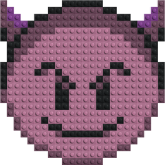 Emoji diabolique en briques