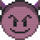 Emoji diabolique en briques