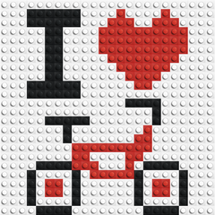 Amour du vélo - Mosaïque de briques