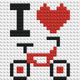Amour du vélo - Mosaïque de briques