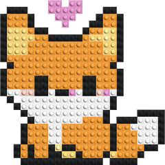 Renard mosaïque de briques