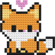 Renard mosaïque de briques