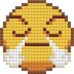 Emoji négatif en briques