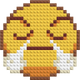 Emoji négatif en briques