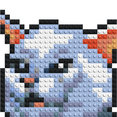 Chat mème - Mosaïque de briques