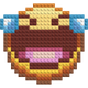 Emoji rieur en briques