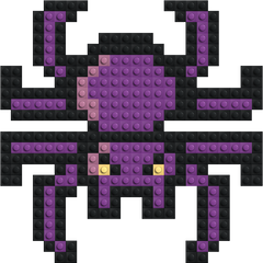Araignée violette - Mosaïque de briques
