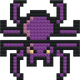 Araignée violette - Mosaïque de briques