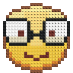 Emoji intello en briques