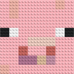 Cochon - mosaïque de briques